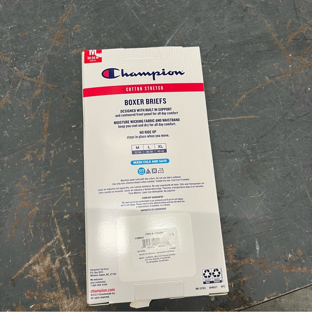 Champion Box Briefs 5-Pack Medium - Picture 4 of 5